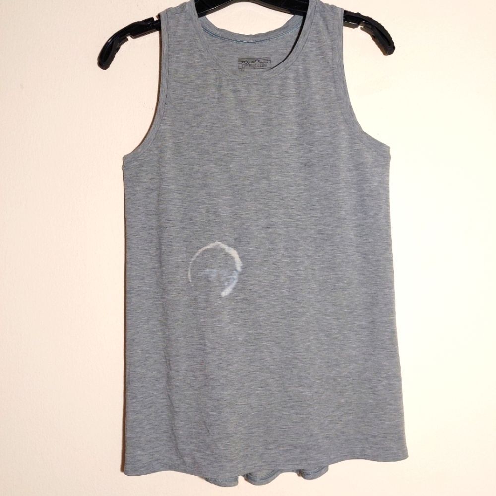 Patagonia Tank Top Women Heathered Gray Excellent Racerback Activewear